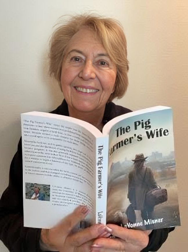 Picture of LaVonne holding Pig Farmers Wife